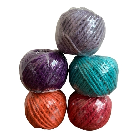 5x NWT Colored Jute Rope Twine String Twine Rope Crafts Gift Wrapping Packing - Picture 2 of 4